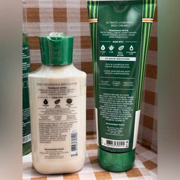 NEW B&BW Vanilla Bean Noel 4 pc set includes body cream,body wash,lotion & more - Picture 4 of 7